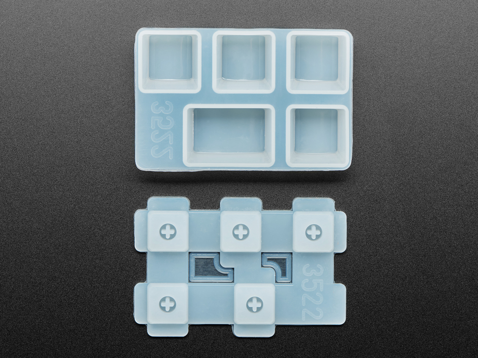 4 x 1U and 1 x 1.5U "Tab" Silicone Keycap Molds