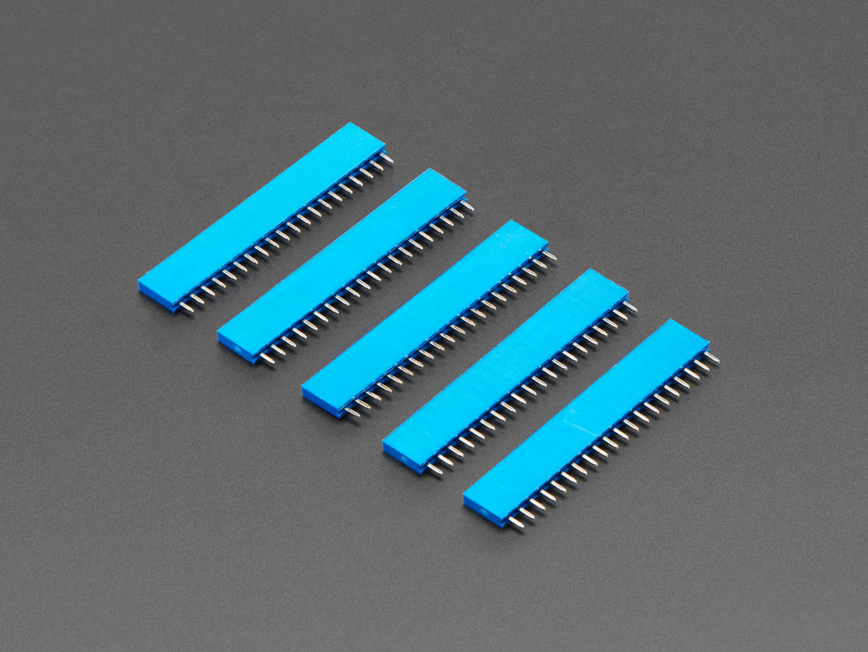 20-pin 0.1" Female Header - Blue - 5 pack