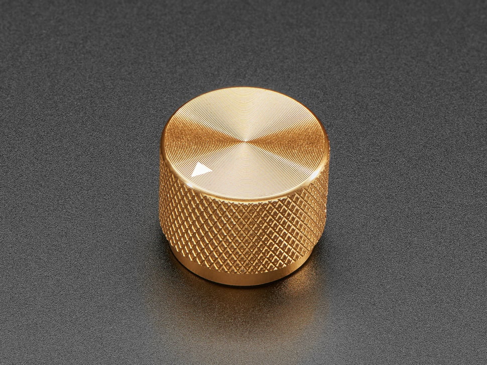 Anodized Aluminum Machined Knob - Gold - 20mm Diameter