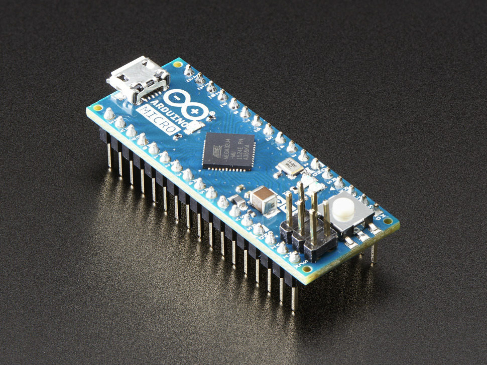 Arduino Micro with Headers - 5V 16MHz - (ATmega32u4 - assembled)