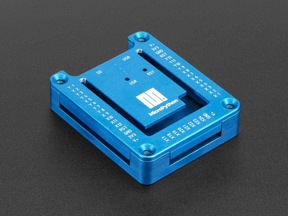 MicroPython pyboard Anodized Housing with Open Lid
