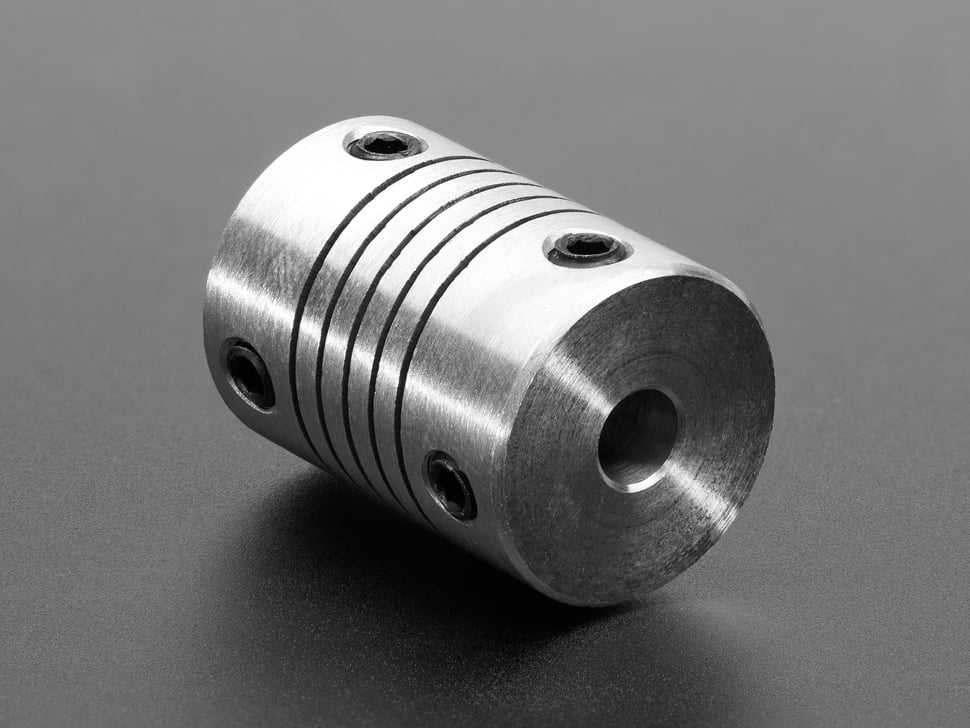 Aluminum Flex Shaft Coupler - 5mm to 5mm