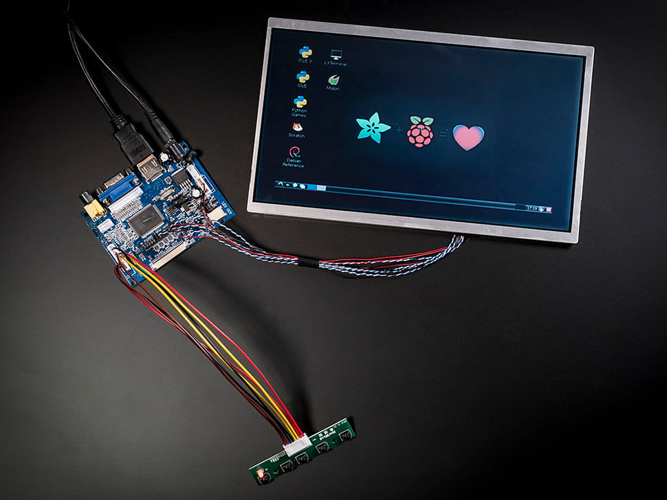 Pixel Qi 10" Display with Controller- 1024x600 HDMI/VGA/NTSC/PAL