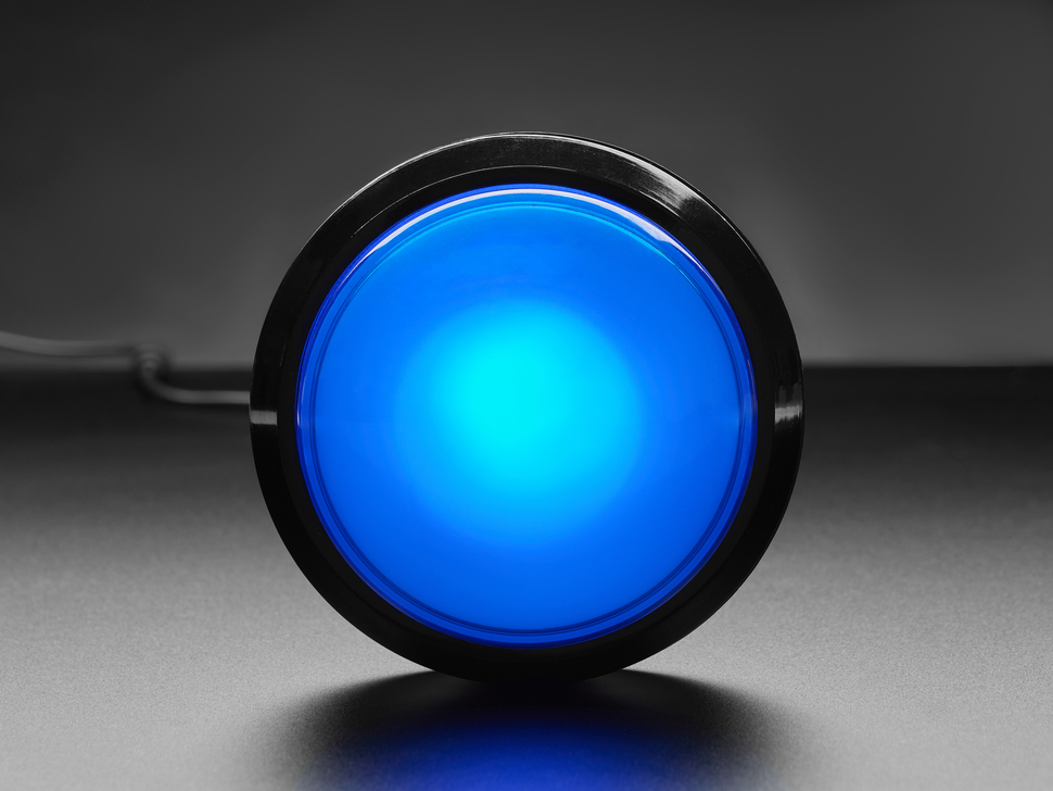 Massive Arcade Button with LED - 100mm Blue