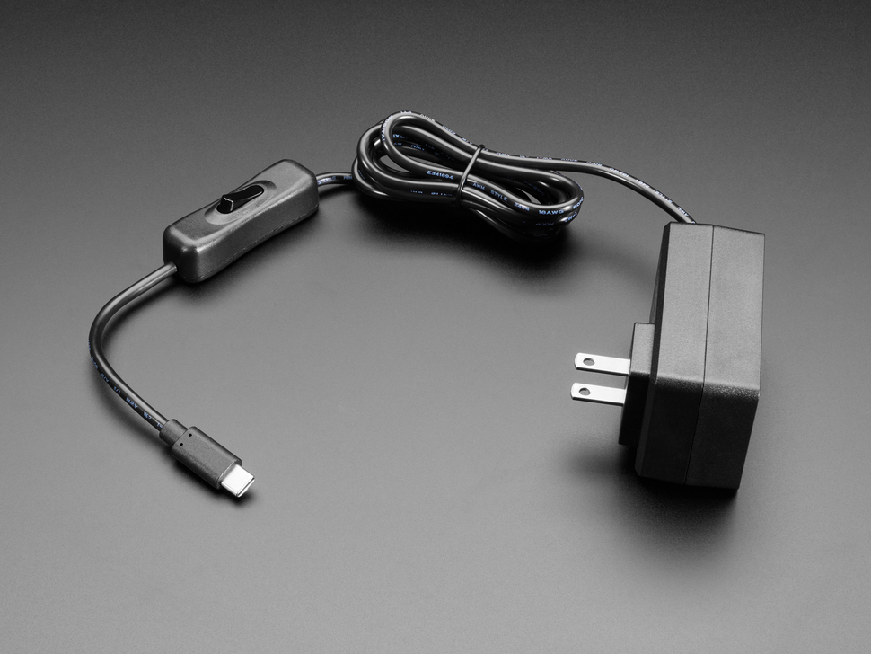 Wall Power Supply with USB C - 5V 4A Output and Switch