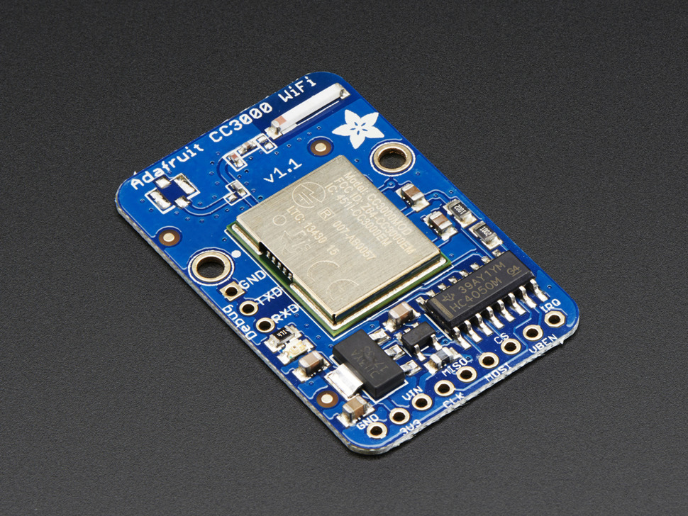 Adafruit HUZZAH CC3000 WiFi Breakout with Onboard Antenna