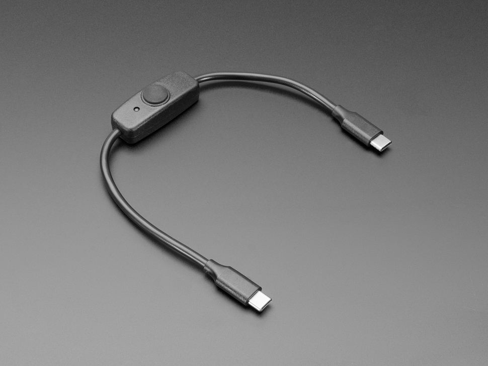 USB Type C Sync Data Cable with On-Off Switch - 28cm long