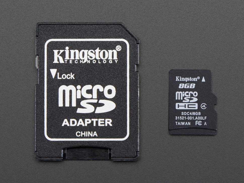 8GB SD Card with Raspbian Stretch Operating System
