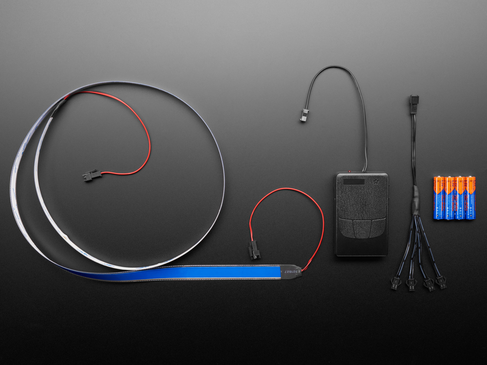 Electroluminescent (EL) Tape/Strip Starter Pack - 100cm - Blue