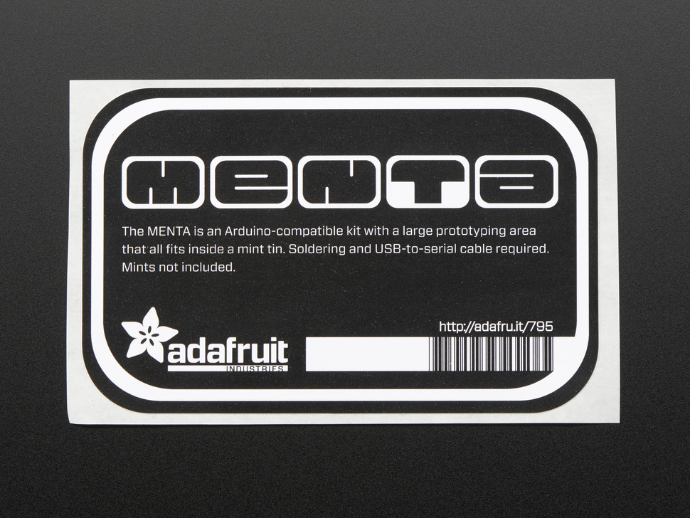 MENTA - Sticker for mint tin