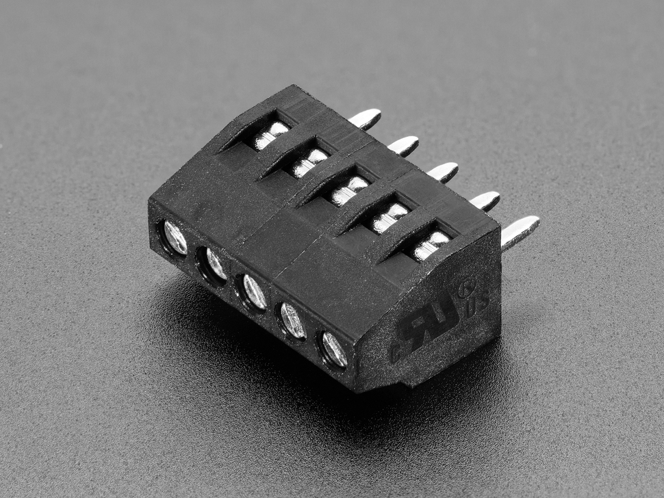 2.54mm/0.1" Pitch Terminal Block - 5-pin