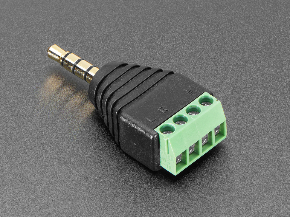 3.5mm (1/8") 4-Pole (TRRS) Audio Plug Terminal Block