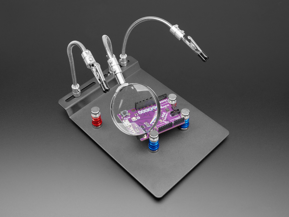 Metal Rework Station Stand with Two Clips and Four PCB Holders