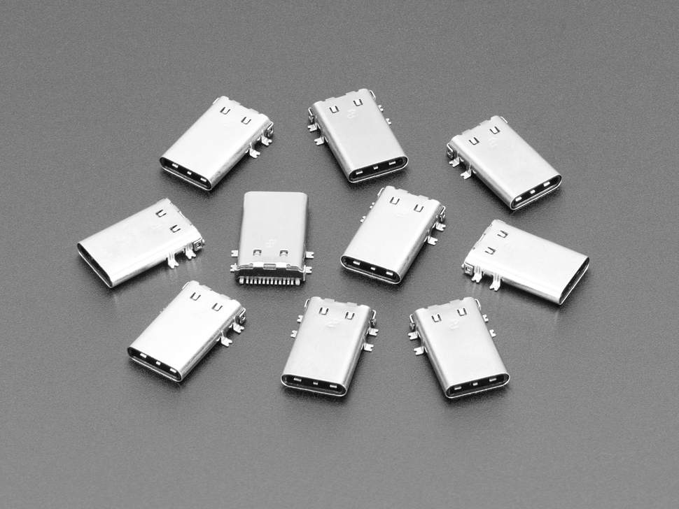 Edge-Launch USB Type C SMT Plug Connector - Pack of 10