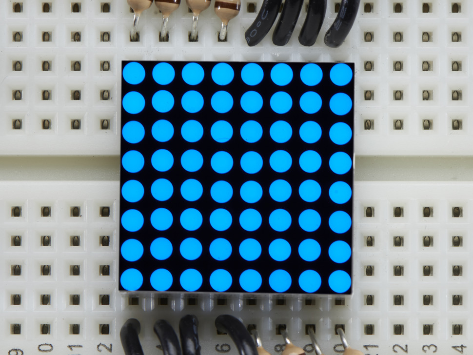 Miniature 8x8 Blue LED Matrix