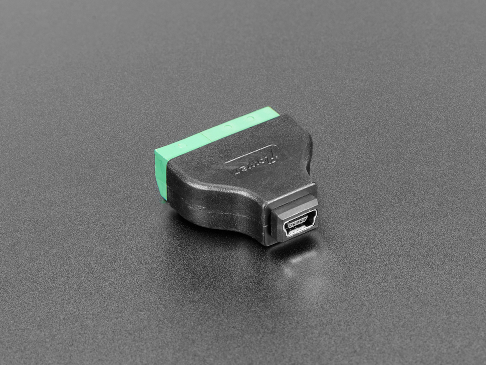 USB Mini B Female Socket to 5-pin Terminal Block