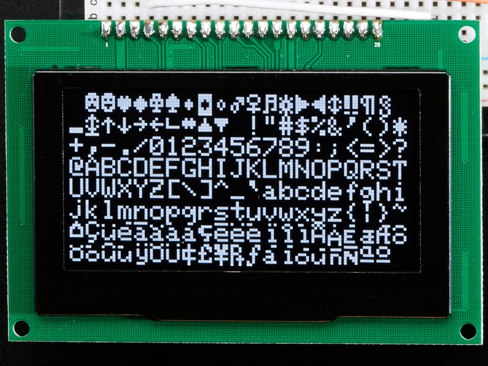 Monochrome 2.7" 128x64 OLED Graphic Display Module Kit