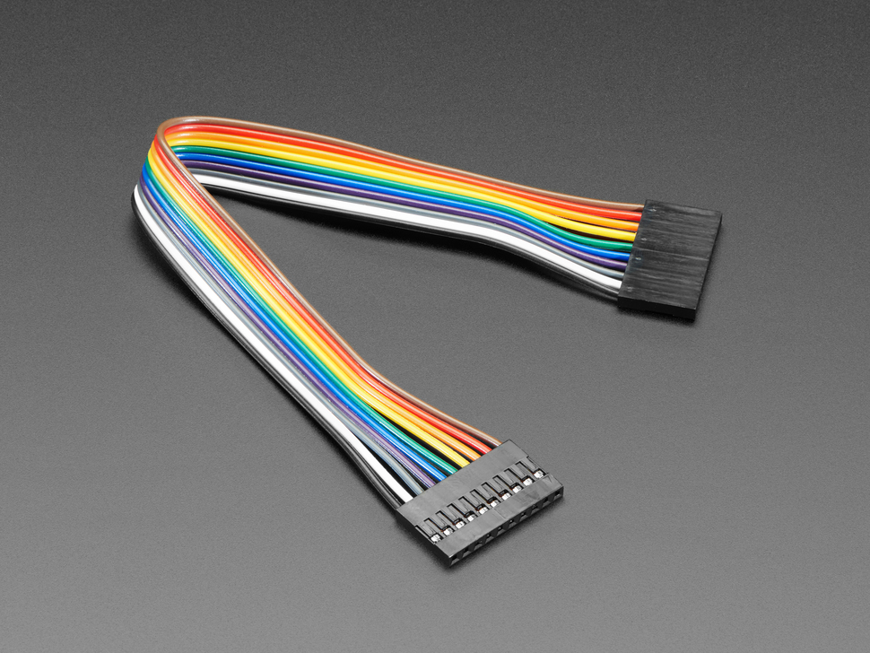 2.54mm 0.1" Pitch 10-pin Jumper Cable - 20cm long