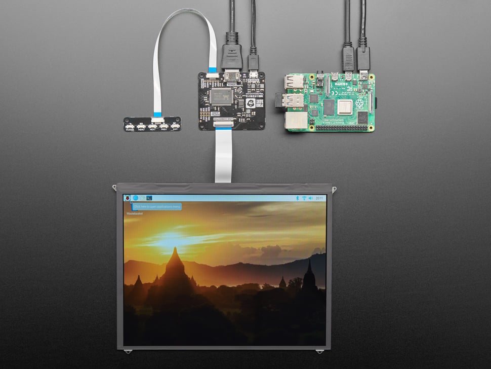 Pimoroni HDMI 10" IPS LCD Screen Kit - 1024x768