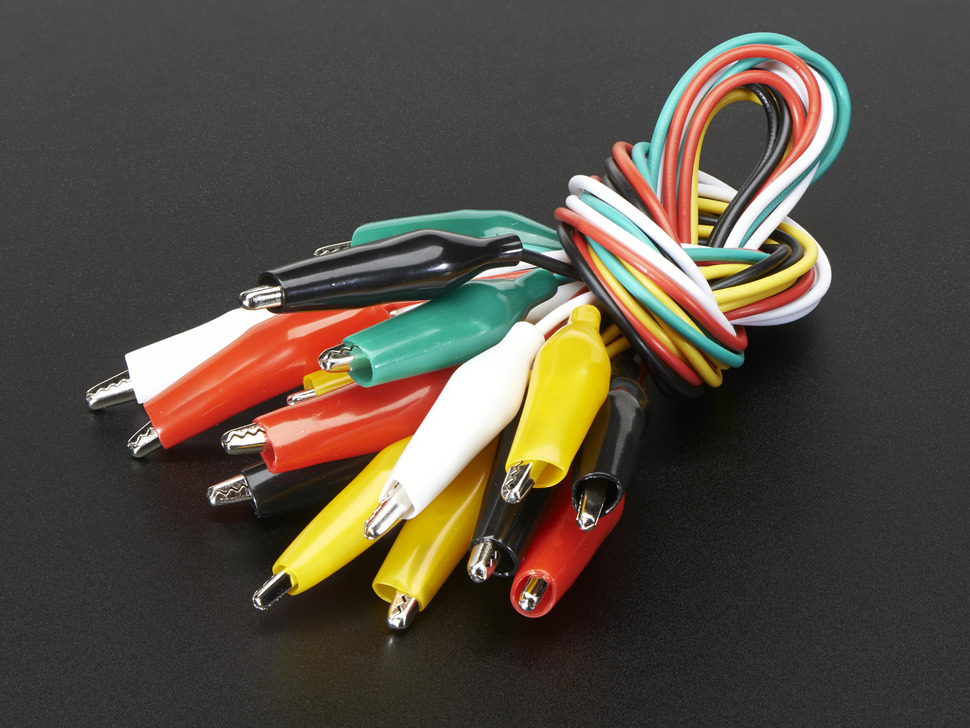 Large Alligator Clip Test Lead (set of 10)