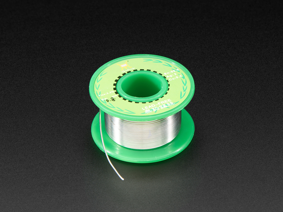 Solder Spool - 1/4 lb SAC305 RoHS lead-free / 0.031" rosin-core