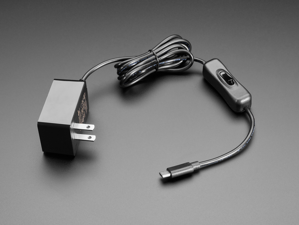 Wall Power Supply with USB C - 5V 3A Output and Switch