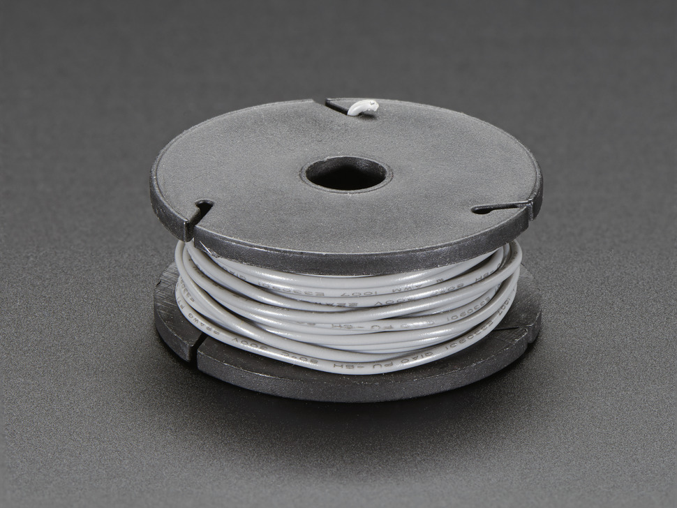 Solid-Core Wire Spool - 25ft - 22AWG - Gray