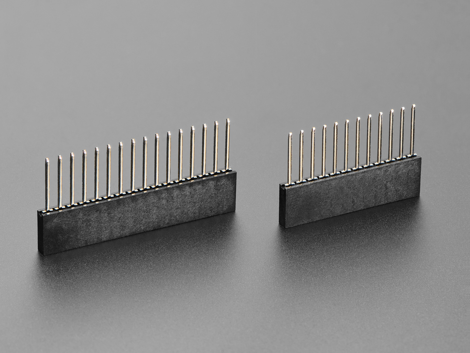 Stacking Headers for Feather - 12-pin and 16-pin female headers