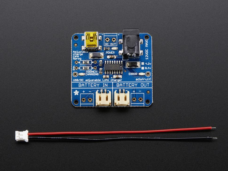 USB/DC Lithium Polymer battery charger 5-12V