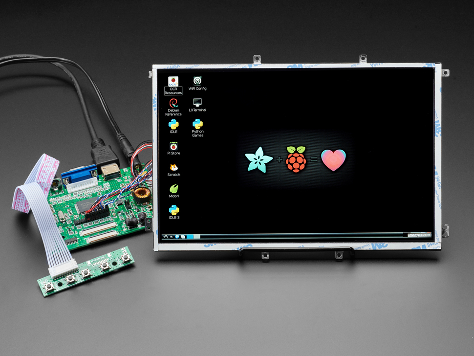 10.1" Display & Audio 1280x800 IPS - HDMI/VGA/NTSC/PAL