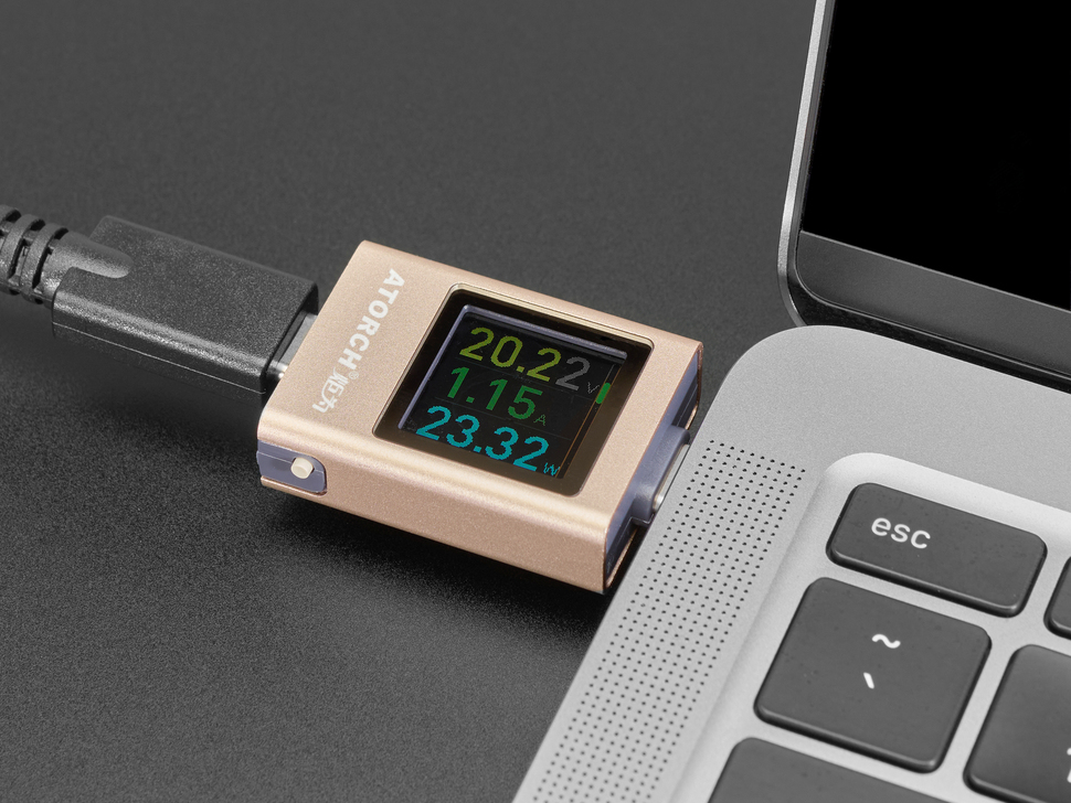 USB C Power Monitor / Analyzer with Color TFT Graphing Display