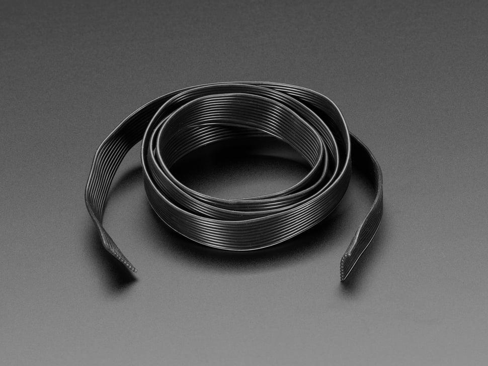 Silicone Cover Stranded-Core Ribbon Cable - 10 Wire 1 Meter Long