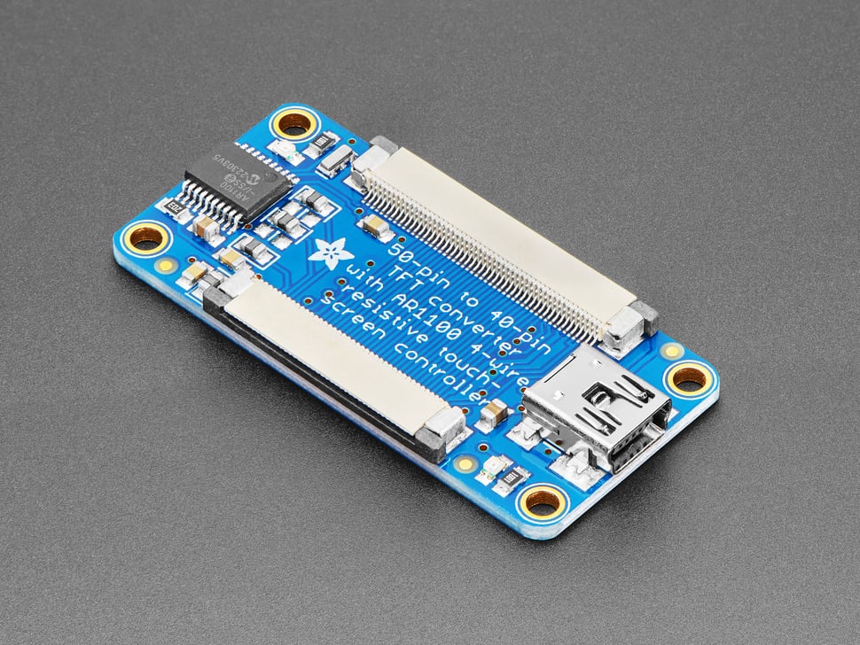 Adafruit TFT 50pin to 40pin + AR1100 Touchscreen Adapter