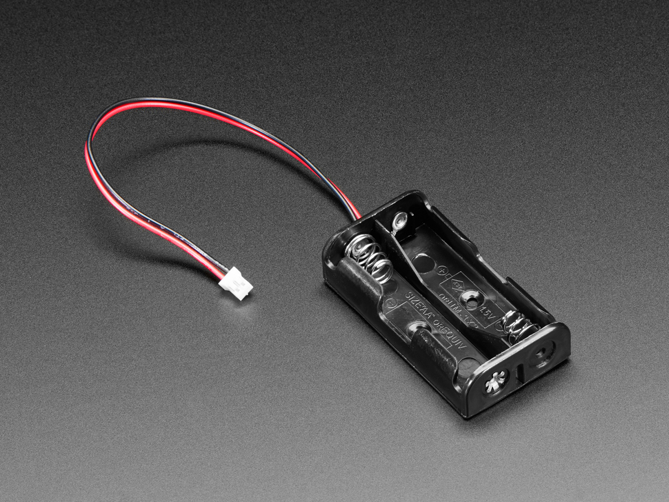 2 x AA Open Battery Holder with JST PH Connector