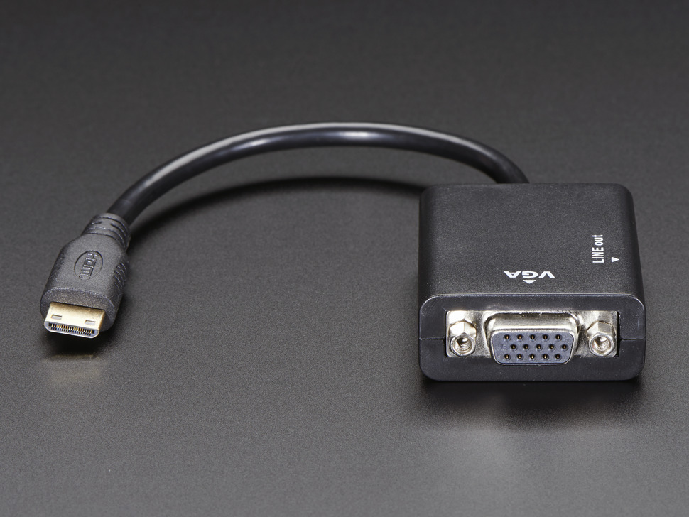 Mini HDMI to VGA Video Adapter with 3.5mm Stereo Cable