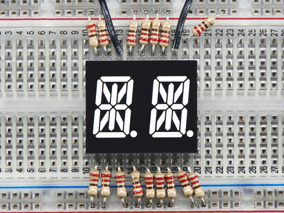 Dual Alphanumeric Display - White 0.54" Digit Height - Pack of 2
