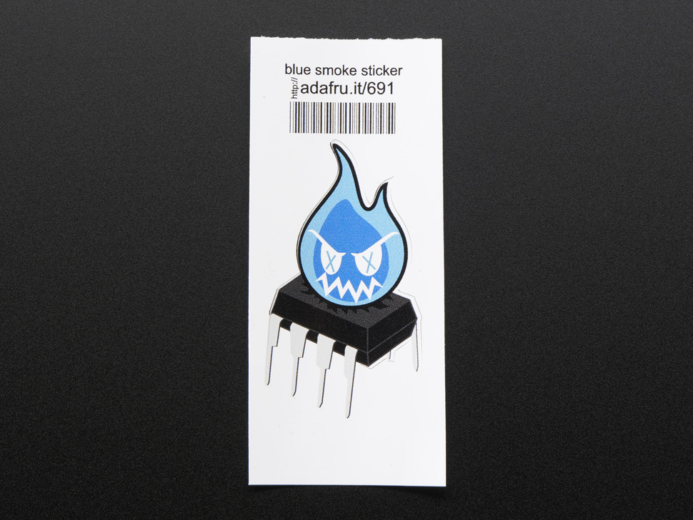 Sparky the Magic Blue Smoke Monster - Sticker!