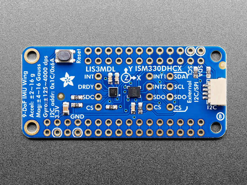 Adafruit ISM330DHCX + LIS3MDL FeatherWing