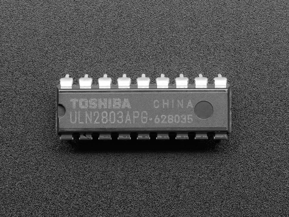 ULN2803: 8 Channel Darlington Driver (Solenoid/Unipolar Stepper)