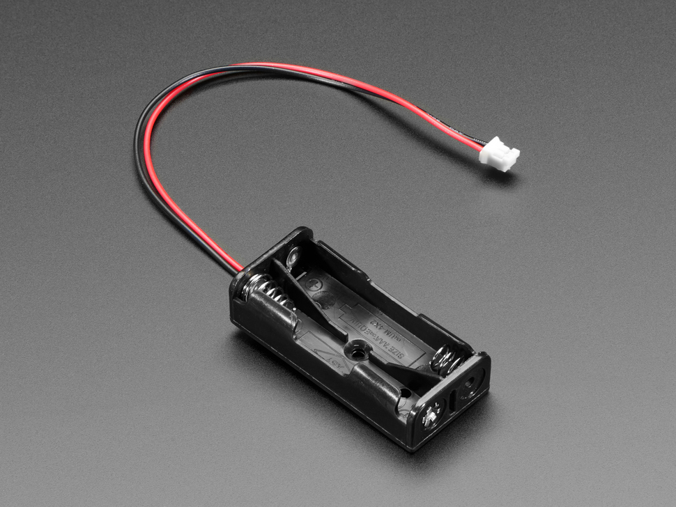 2 x AAA Open Battery Holder with JST PH Connector