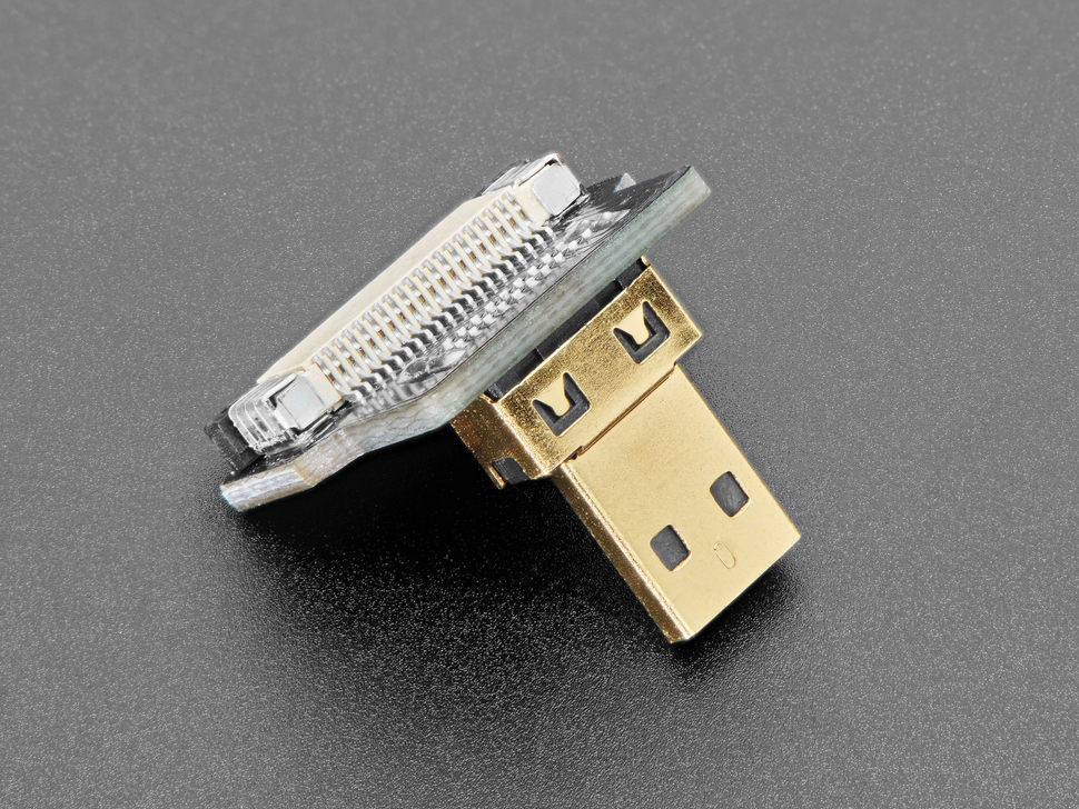 DIY HDMI Cable Parts - Right Angle (L Bend) Micro HDMI Plug