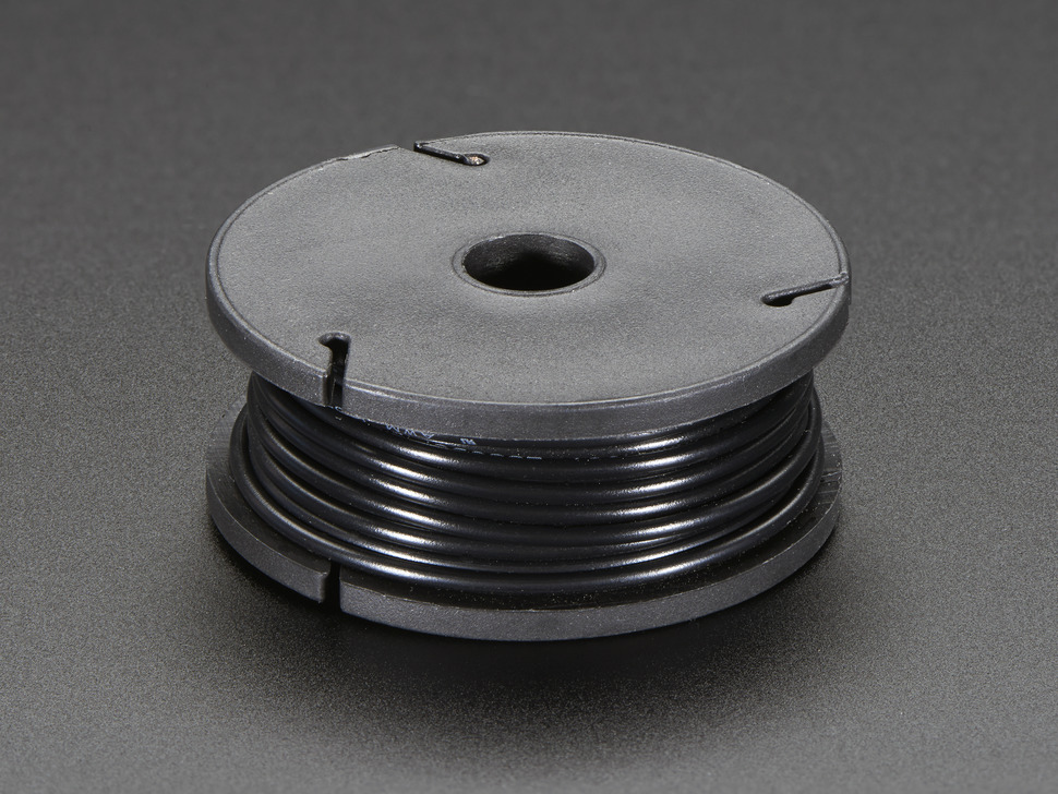 Stranded-Core Wire Spool - 25ft - 22AWG - Black