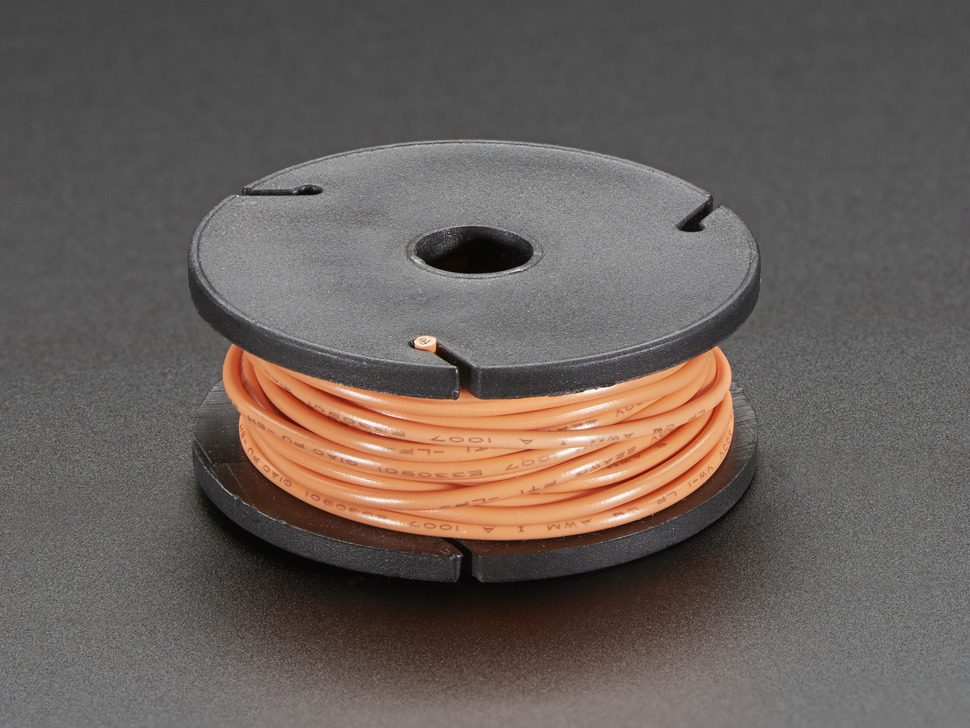 Stranded-Core Wire Spool - 25ft - 22AWG - Orange