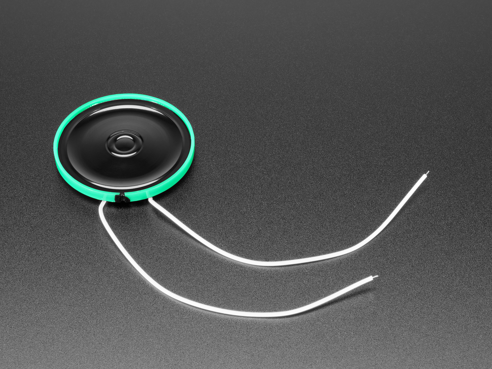 Thin Plastic Speaker w/Wires - 8 ohm 0.25W