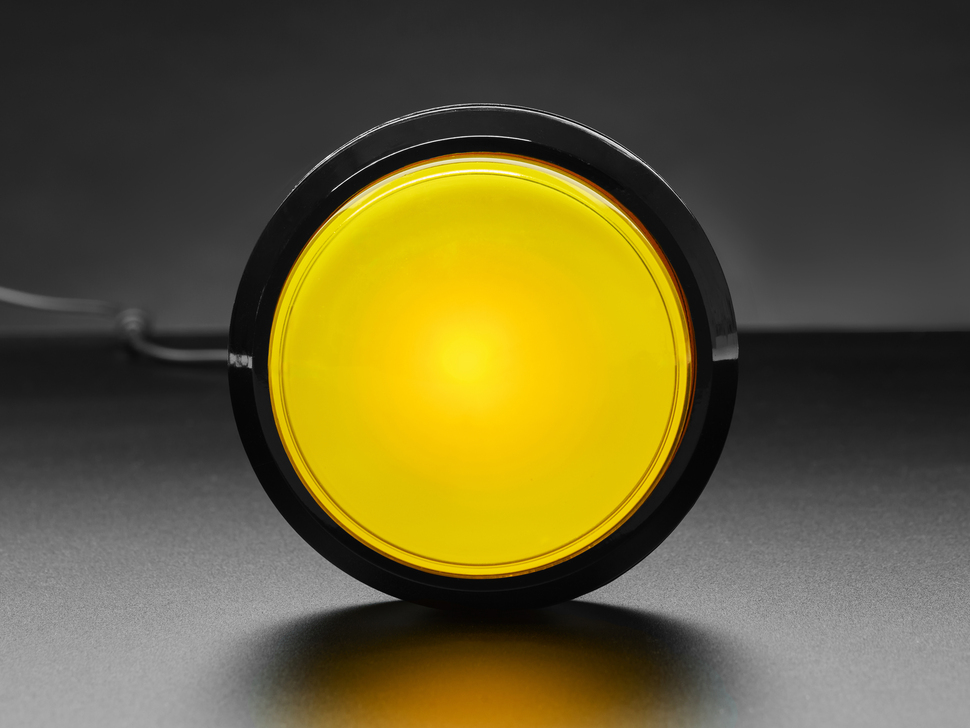 Massive Arcade Button with LED - 100mm Yellow
