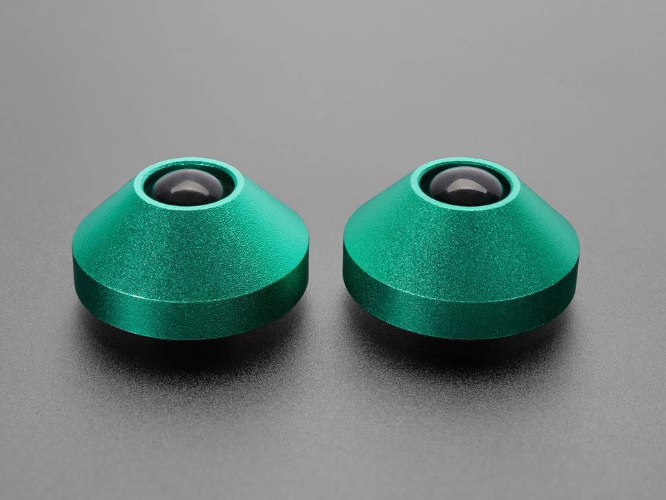 Green Anodized Aluminum Bumper Feet - Pack of 2