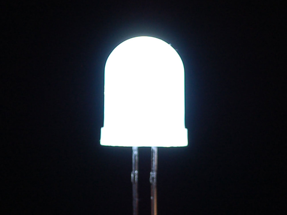 Diffused White 10mm LED (25 pack)