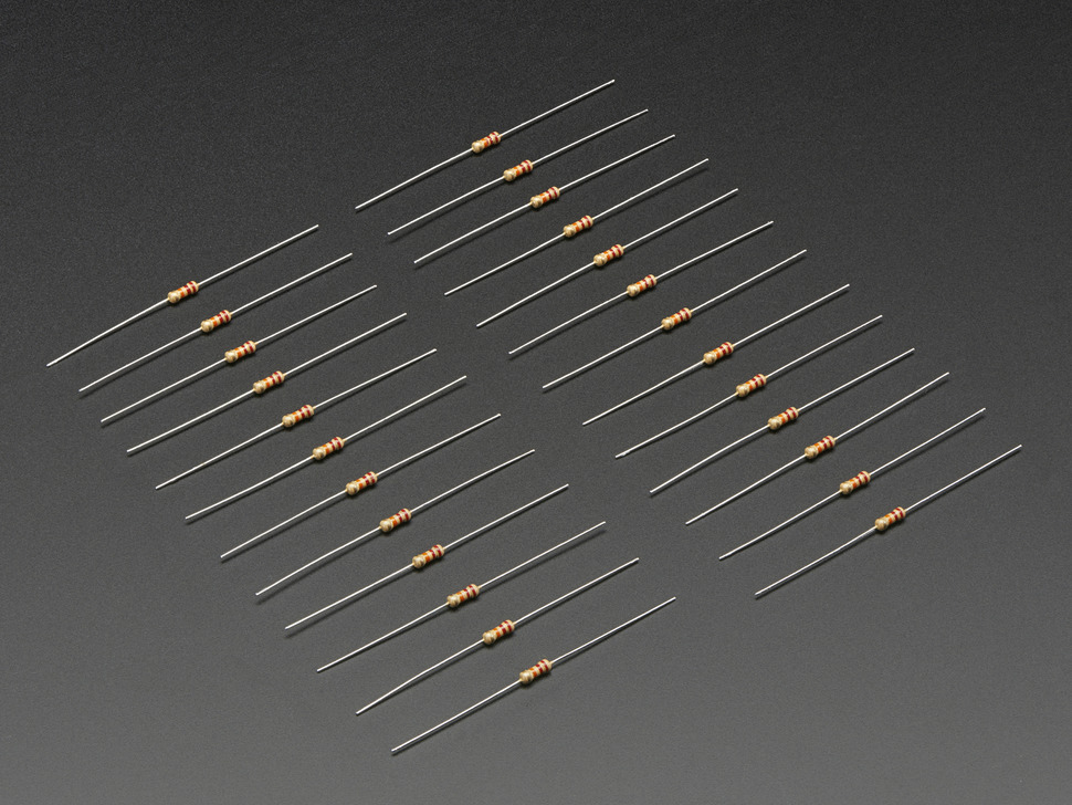 Through-Hole Resistors - 22K ohm 5% 1/4W - Pack of 25