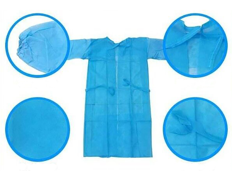 Personal Protection Isolation Gown - 4 Pack