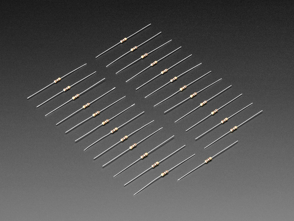 Through-Hole Resistors - 100 ohm 5% 1/4W - Pack of 25